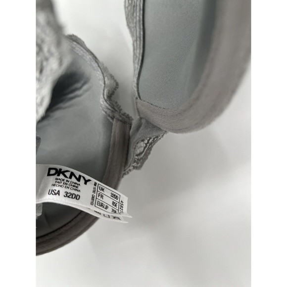 NEW DKNY‎ TSHIRT BRA WITH CONVERTIBLE HOOKS SIZE 32DD GRAY STYLE 458270 - Picture 8 of 10